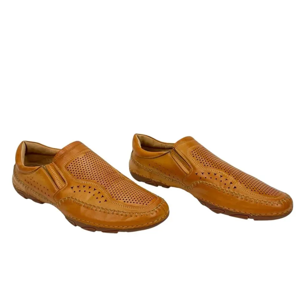 J75 by Jump Faux Leather Perforated Stretch Slip On Loafers Sz 13 Comfort Padded